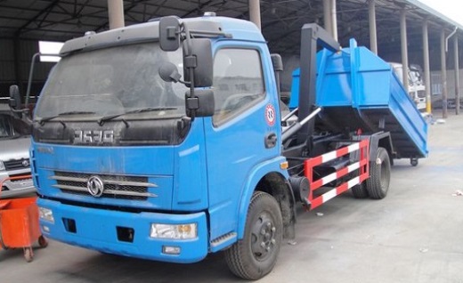xe chở rác thùng rời dongfeng 5 khối nhập khẩu tổng tải trọng 9.4 tấn